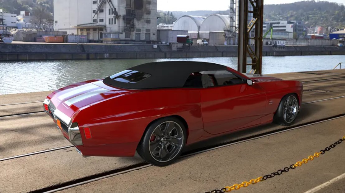 New 2022 Chevy Chevelle SS Red Colors Back Views